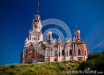 Exterior view Novo-Nikolsky cathedral in Mozhaysk kremlin, Moscow region, Russia Stock Photo
