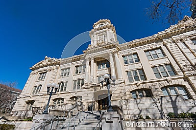 Exterior view of the Sacramento City Hall Stock Photo