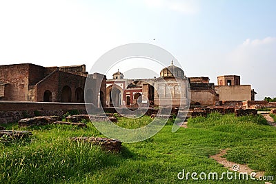Exterior View Sheesh Mahal (Palace of Mirrors) Stock Photo
