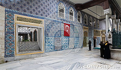 Exterior view of the shrine of Hazrat Abu Ayub Ansari, Eyup Sultan Mosque Editorial Stock Photo
