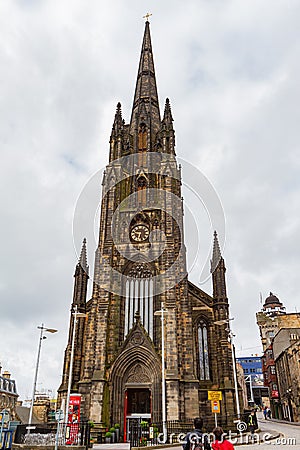 Exterior view of the St Columba\'s Free Church of Scotland Editorial Stock Photo