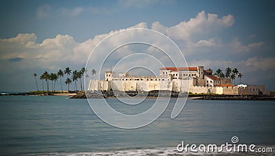 Exterior view to Elmina castle and fortress, Ghana Stock Photo