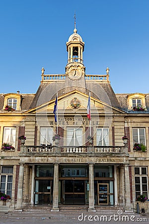 Exterior view of the town hall of Maisons-Alfort, France Editorial Stock Photo