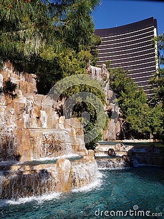 exterior view of the Wynn Hotel in the city of Las Vegas, Nevada at day Editorial Stock Photo