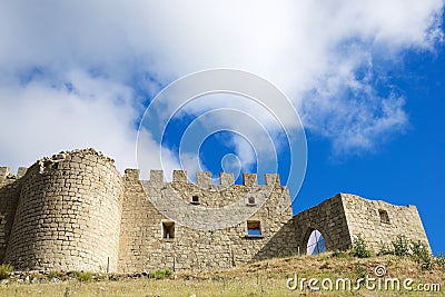 Exterior view of Zuniga Castle, Galve de Sorbe, in Spain Stock Photo