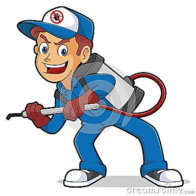 Exterminator or pest control Stock Photo