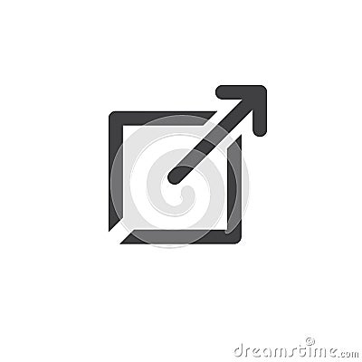 External Link Icon open a new window in a UX UI app Vector Illustration