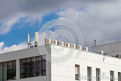 external units of the air conditioning system Stock Photo