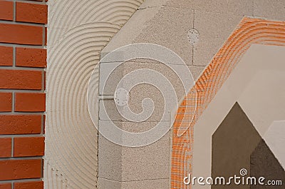 External wall insulation systems Stock Photo