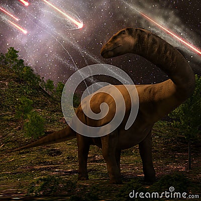 Extinction Of The Dinosaurs Stock Photo