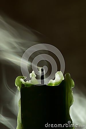 Extinguished Candle Stock Photo