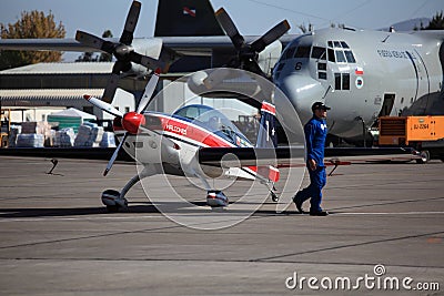 Extra 300 aerobatic aircraft Editorial Stock Photo