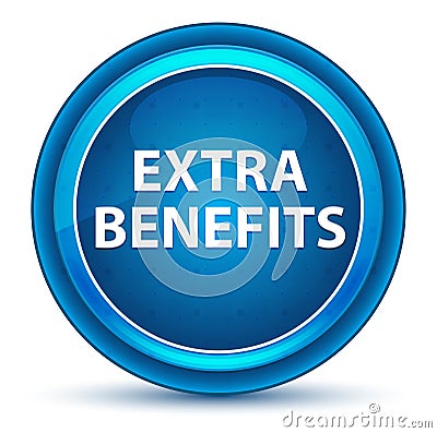 Extra Benefits Eyeball Blue Round Button Stock Photo