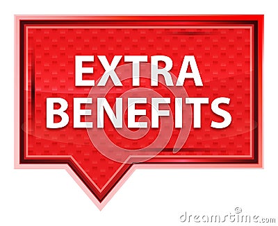 Extra Benefits misty rose pink banner button Stock Photo