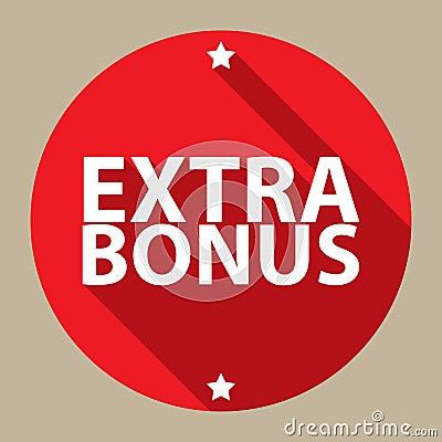 Extra bonus sign Vector Illustration