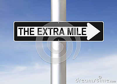The Extra Mile This Way Stock Photo