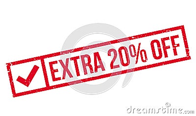 Extra 20 Off rubber stamp Stock Photo