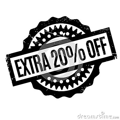 Extra 20 Off rubber stamp Stock Photo
