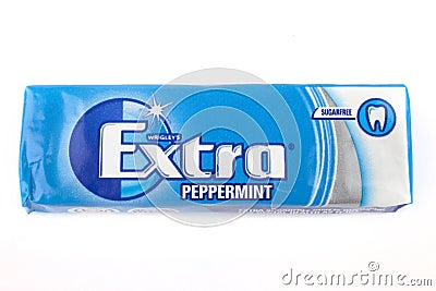 Extra Sugarfree Chewing Gum Editorial Stock Photo