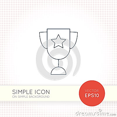 Extra thin line design vector universal goblet icon. Elements for user interface. Vector Illustration
