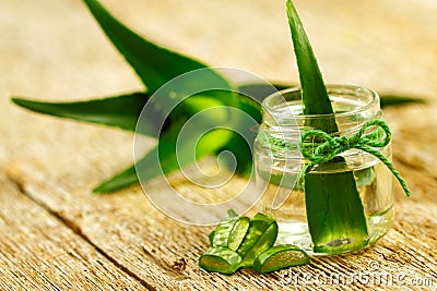 Aloe vera gel Stock Photo