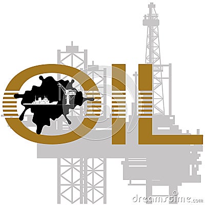 Extraction of mineral resources-1 Vector Illustration