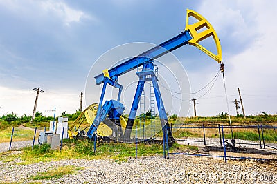 Extraction oil pumps Stock Photo