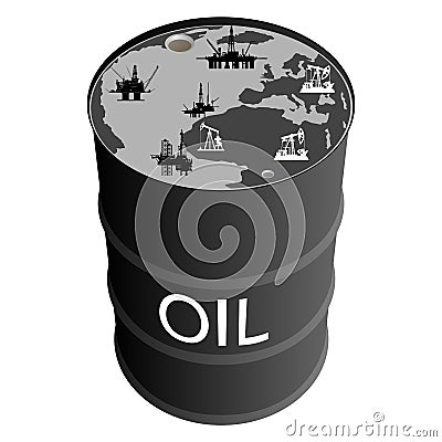 Extraction of petroleum products-1 Vector Illustration