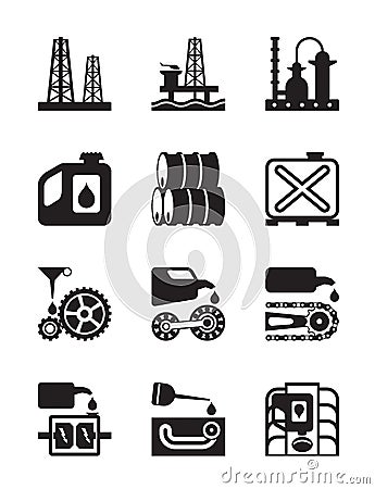 Extraction processing and use of lubricants Vector Illustration