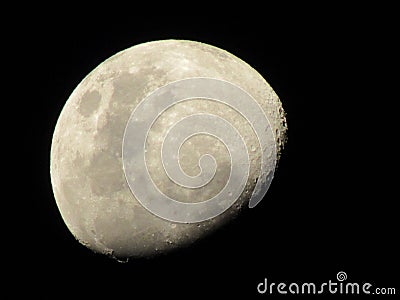 Extraordinary gibbous moon!!! Stock Photo