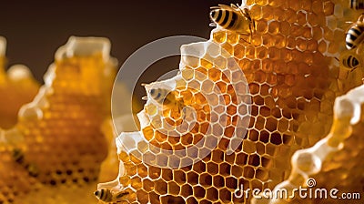 The Extraordinary Triangular Honeycombs of Stingless Bees Stock Photo