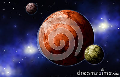 Extrasolar planets Stock Photo