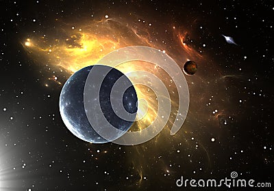 Extrasolar planets or exoplanets Stock Photo