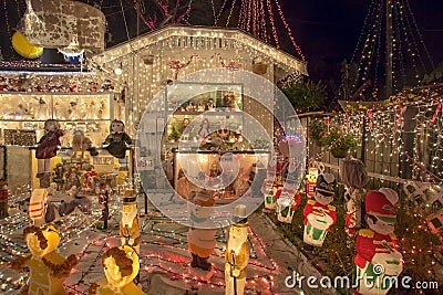 Extravagant Christmas Lights Editorial Stock Photo