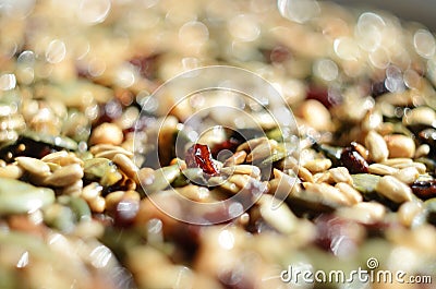 Extremal closeup of Georgian traditional New Year holiday food Stock Photo