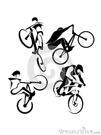 Extreme bicycle sport Vector Illustration