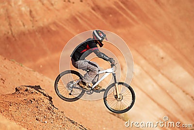 Extreme biker Stock Photo