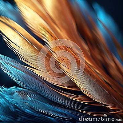 Extreme close-up of a bird feather Stock Photo