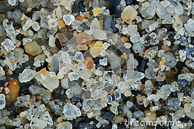 Extreme close-up of the sand grains Stock Photo