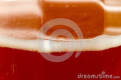 Extreme close up view of carbonated beverage Stock Photo