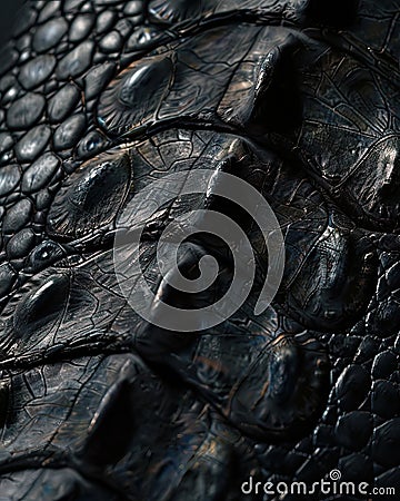 Extreme macro shot of cocodrile skin texture Stock Photo