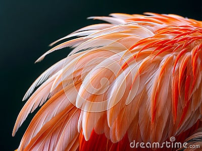 Extreme macro shot of flamingo wing texture Stock Photo