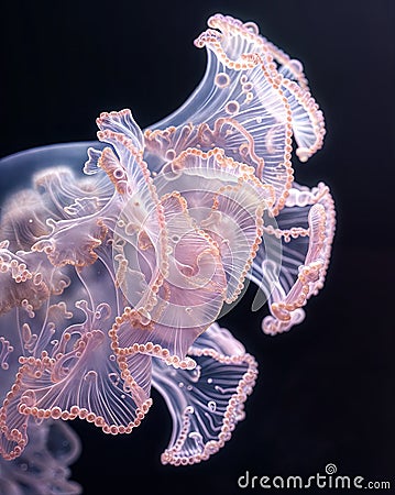 Extreme macro shot of jellyfish epidermis texture Stock Photo