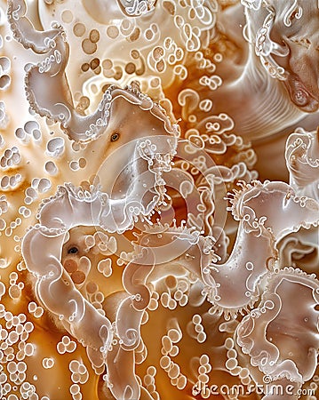Extreme macro shot of jellyfish epidermis texture Stock Photo