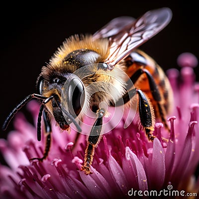 Extreme photographs with a macro lens of different insects Stock Photo