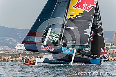 Extreme Sailing Series, Barcelona Editorial Stock Photo