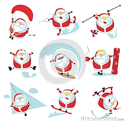 Extreme Santa Vector Illustration