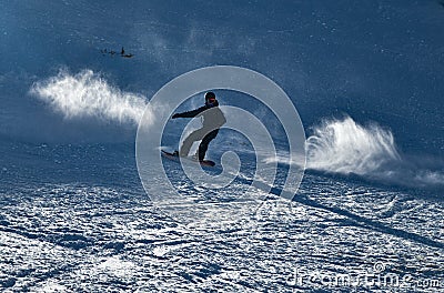 Extreme snowboarding and winter sports. Stock Photo