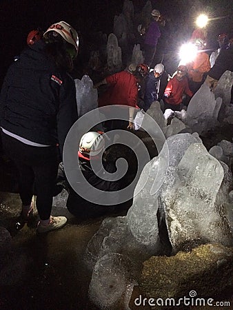 Extreme Sport Caving Editorial Stock Photo