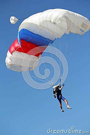 Extreme sport parachutist Stock Photo